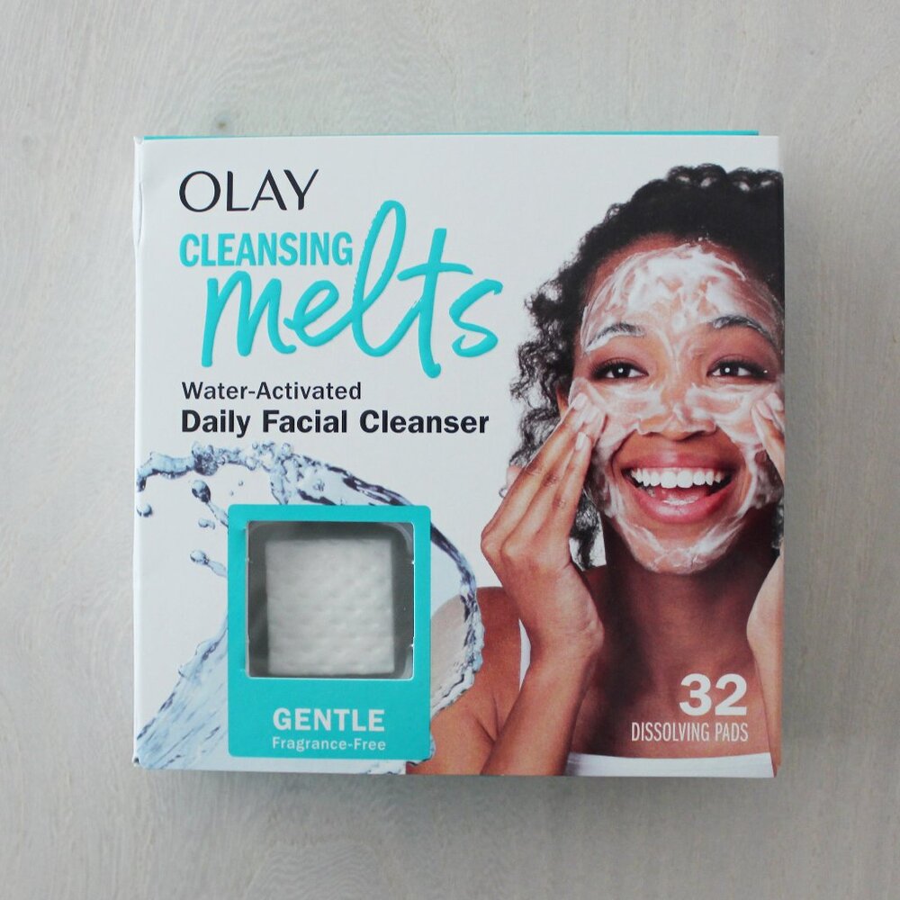 NEW Olay Gentle Cleaning Melts Water Activated Daily Facial Cleanser Pads, 32 ea